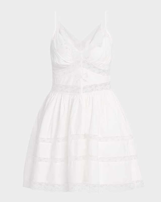 Zima Lace-Trim Mini Dress